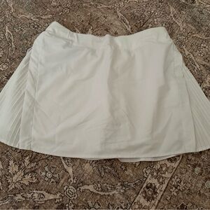 Mondetta White Circle Skirt with Pleated Side Panels
